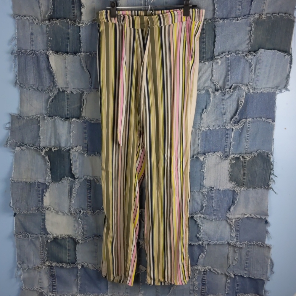 3/$30 Libby Edelman striped lightweight linen pants